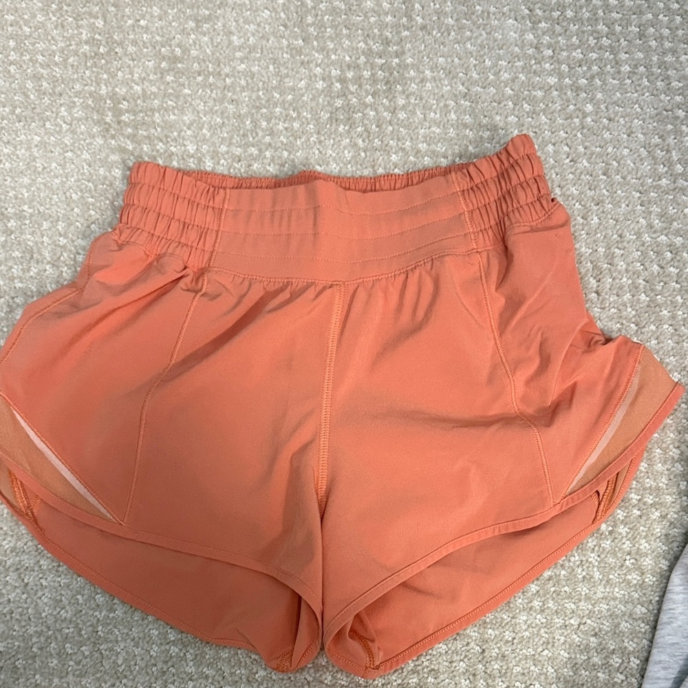 Women's Orange Athletic Shorts